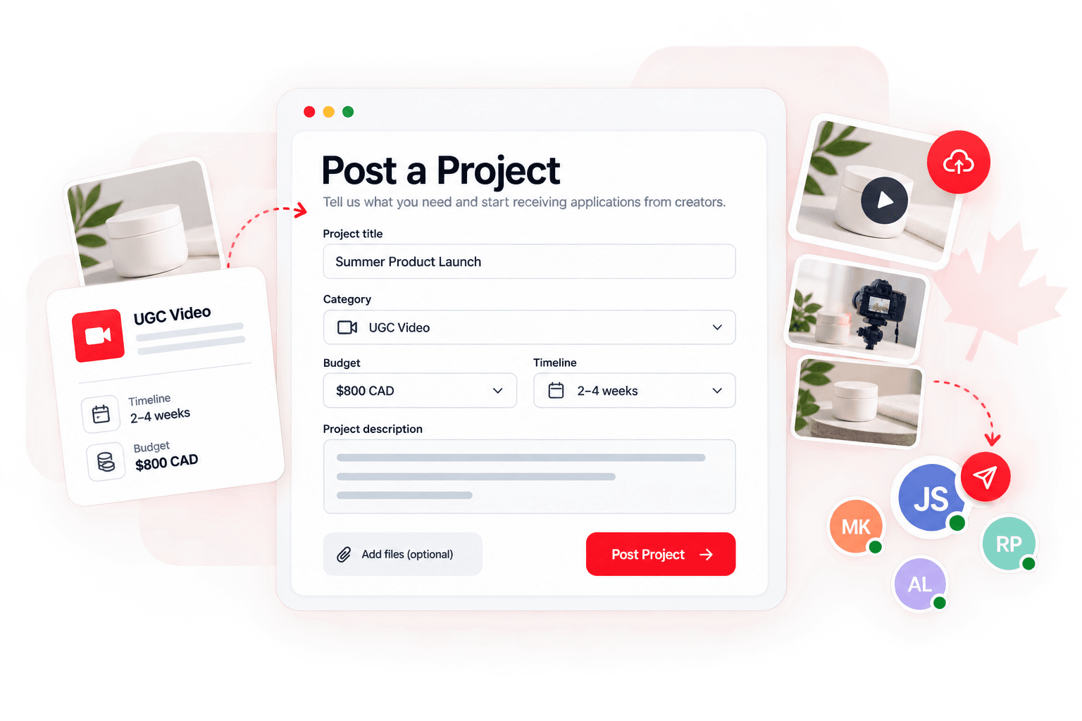 IF Media Connect project brief interface