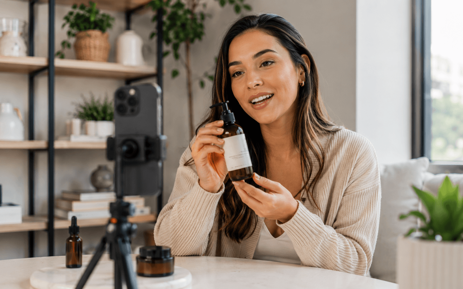 UGC creator filming authentic product content