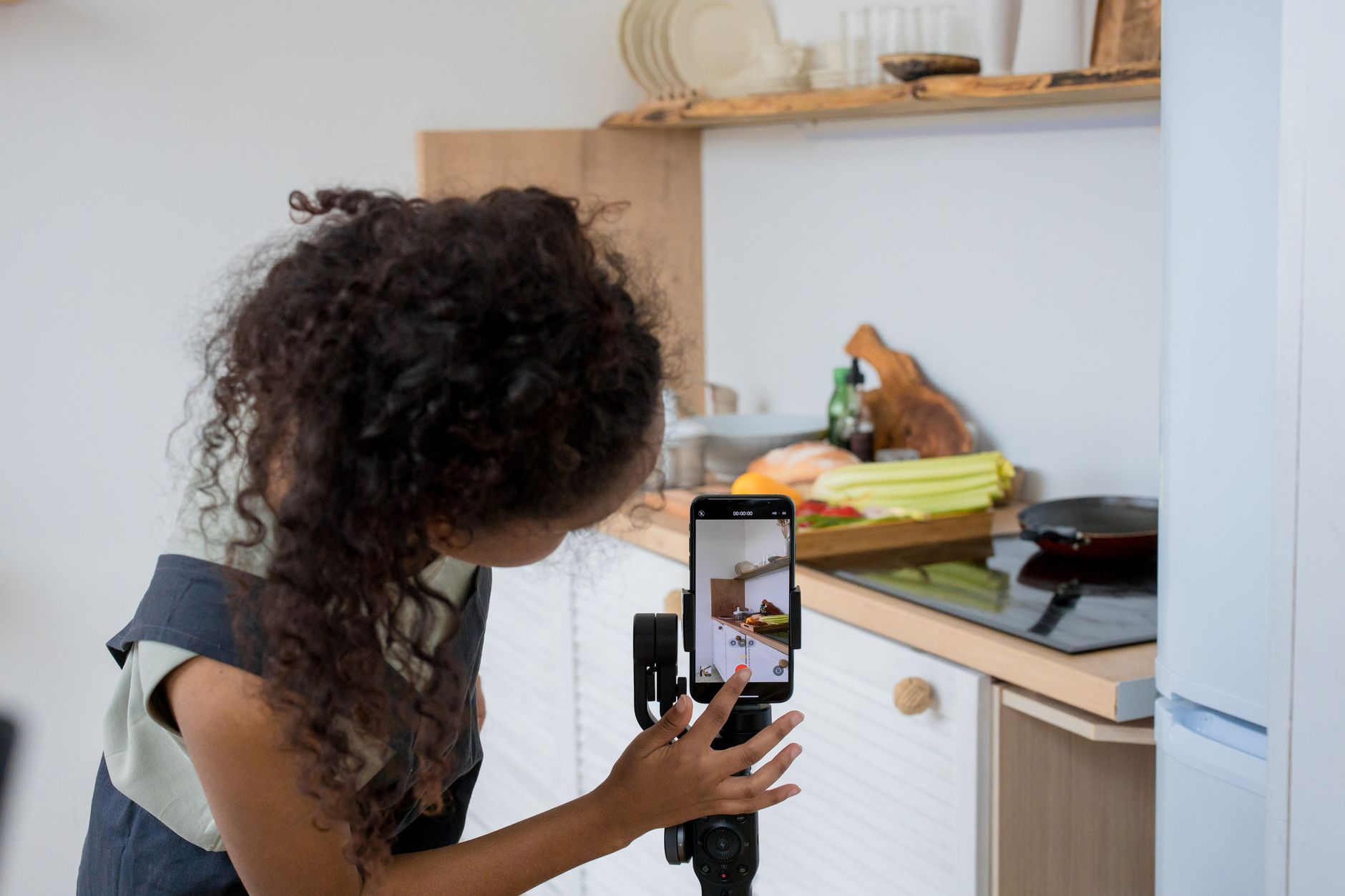 UGC creator filming product content with a smartphone